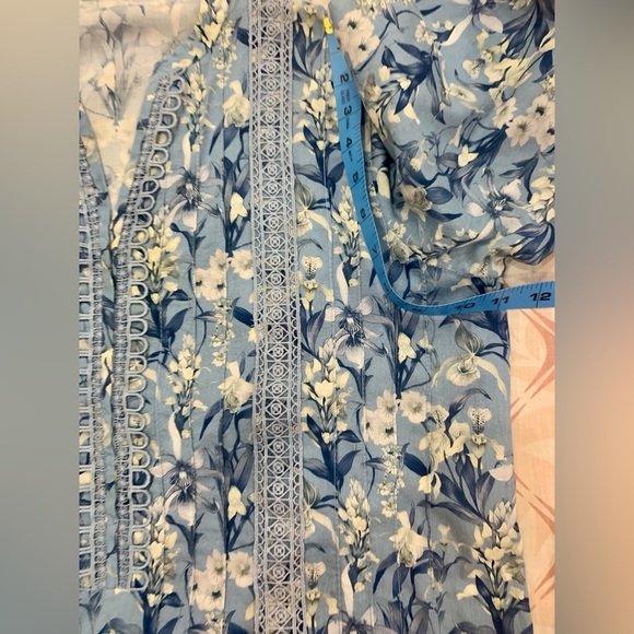 AGHA NOOR Floral Blue Dress - Picture 14 of 15